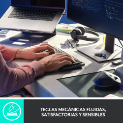 Teclado Logitech MX Mechanical, Inalámbrico, Bluetooth, Grafito (Español)