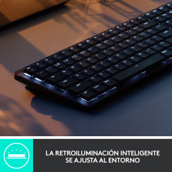 Teclado Logitech MX Mechanical, Inalámbrico, Bluetooth, Grafito (Español)