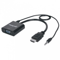 Manhattan Convertidor HDMI Macho - VGA Hembra, Negro