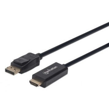 Manhattan Cable DisplayPort 1.1 Macho - HDMI Macho, 1080p, 1.8 Metros, Negro