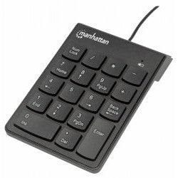 Manhattan Teclado Numérico 176354, Alámbrico, USB, Negro