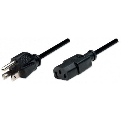 Manhattan Cable IEC 60320 C13 Macho - NEMA 5-15 Macho, 1.8 Metros, Negro