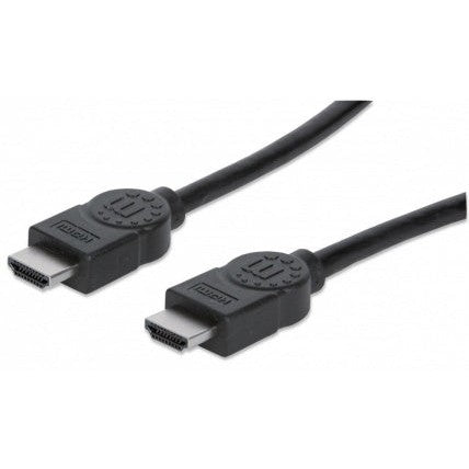 Manhattan Cable HDMI de Alta Velocidad, HDMI Macho - HDMI Macho, 4K, 30Hz, 3D, 3 Metros, Negro