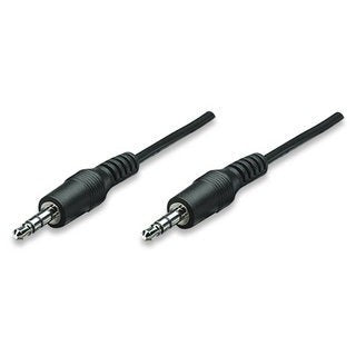 Manhattan Cable Audio Estéreo, 3.5mm - 3.5mm, 1.8 Metros, Negro