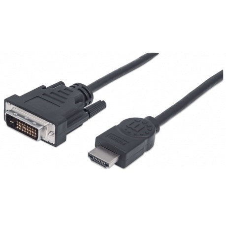 Manhattan Cable HDMI Macho - DVI-D 24+1 Macho, 1080p, 60Hz, 1.8 Metros, Negro