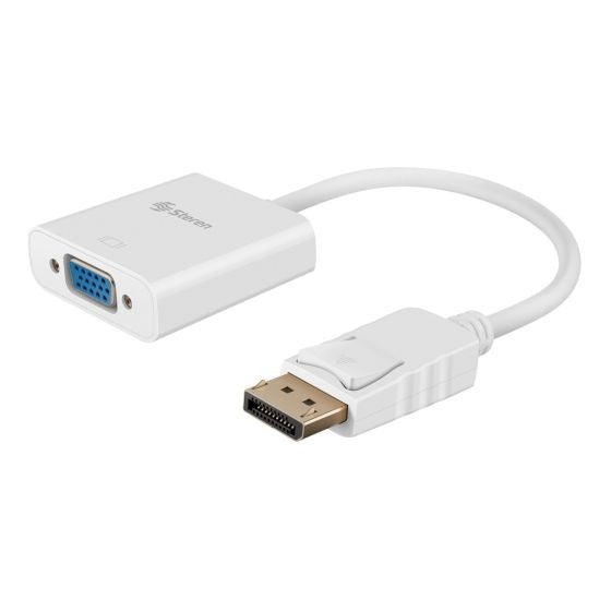 Adaptador de Cable de Vídeo Hembra/Macho DisplayPort/VGA (D-Sub) Blanco