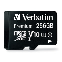 Memoria Flash Verbatim Premium, 256GB MicroSDXC UHS-I Clase 10, con Adaptador