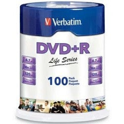 Verbatim Torre de Discos Virgenes para DVD, DVD+R, 16x, 100 Discos (97175)