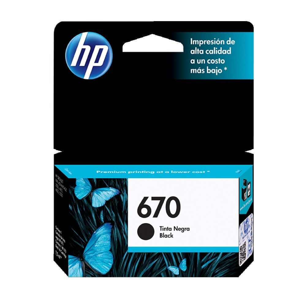 Cartucho de Tinta HP Original 670 Negro Original