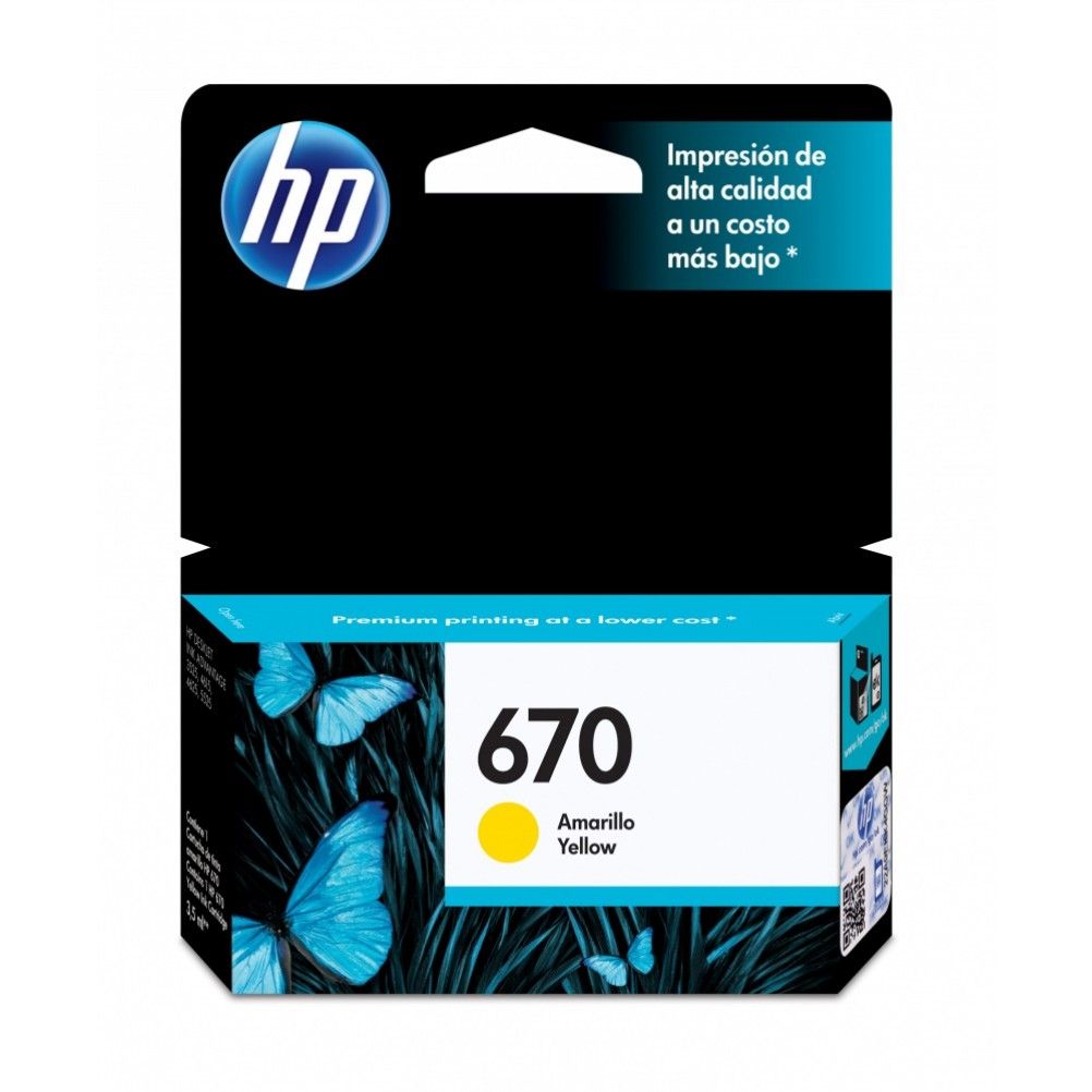 Cartucho de Tinta HP 670 Amarillo Original