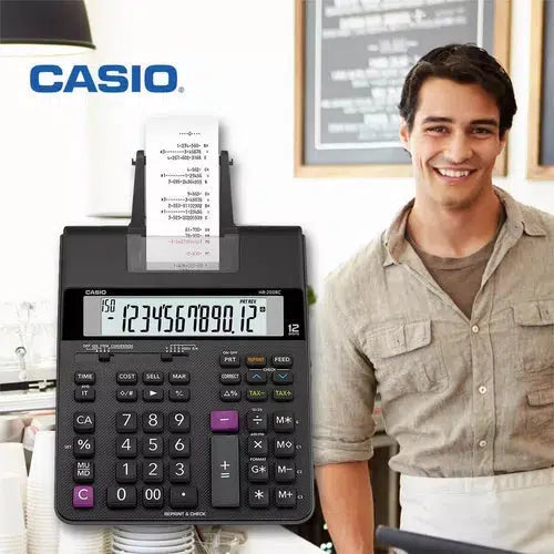 Calculadora Sumadora Casio Hr-200rc De Escritorio Negra