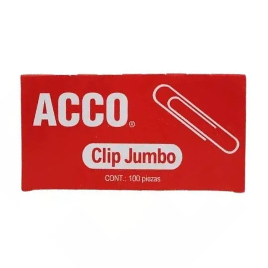 Clip Jumbo Acco 50 Mm Sujeta 35 Hojas Caja Con 100 Piezas