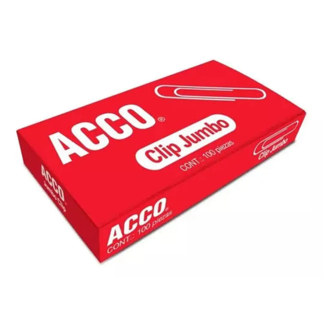 Clip Jumbo Acco 50 Mm Sujeta 35 Hojas Caja Con 100 Piezas