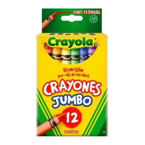 Crayones Crayola Jumbo Estuche Con 12 Colores Diferentes