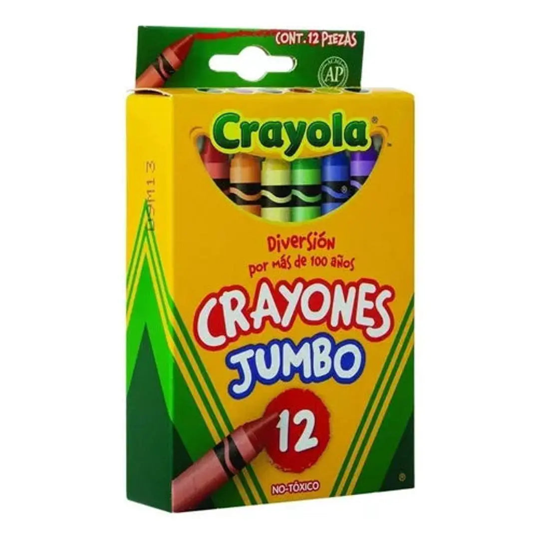 Crayones Crayola Jumbo Estuche Con 12 Colores Diferentes