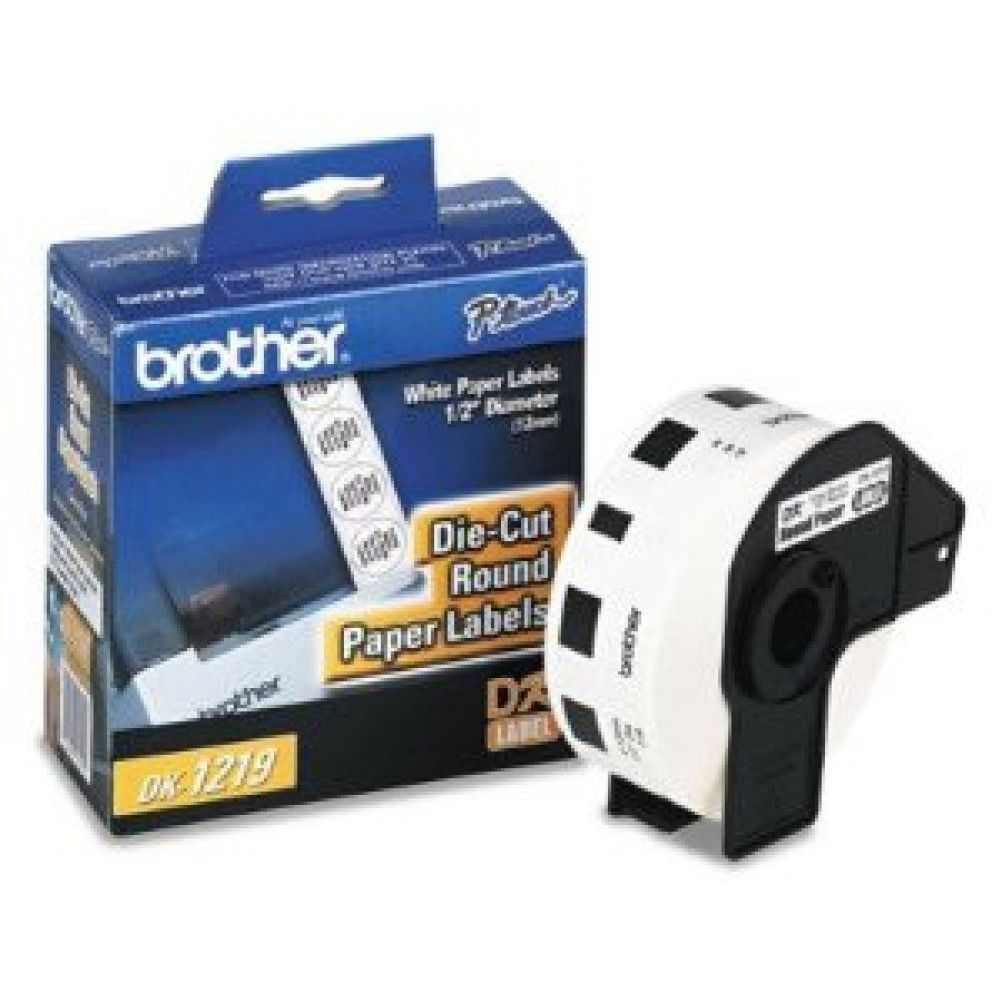 Rollo de Etiqueta Autoadhesiva Brother DK1219 DK Blanco  1200 Pieza(s)