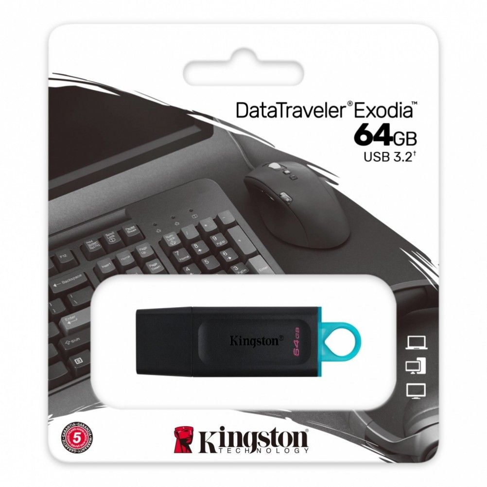 Memoria Usb Kingston Dtx Exodia 64 Gb Usb 3.2 Color Negro.