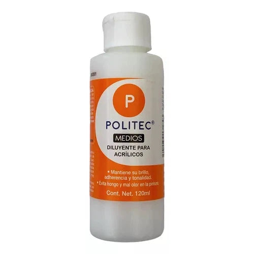 Medio Diluyente Para Pintura Acrílica Politec 120ml 1 Pieza