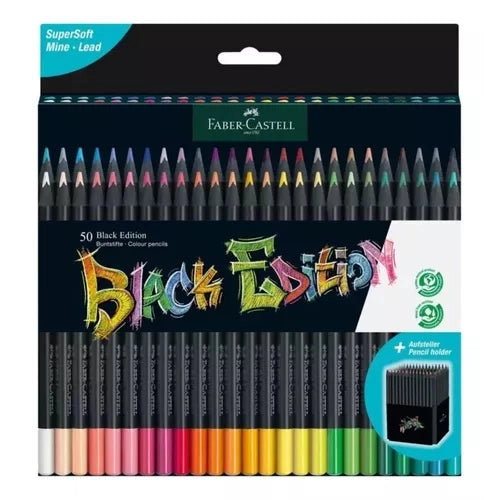 Lápices De Colores Faber Castell  Black Edition Super Soft 50 Colores