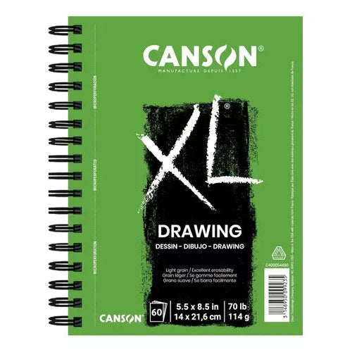 Block Canson Xl Drawing 114 G 22.9 X 30.5 Cms 60 Hojas