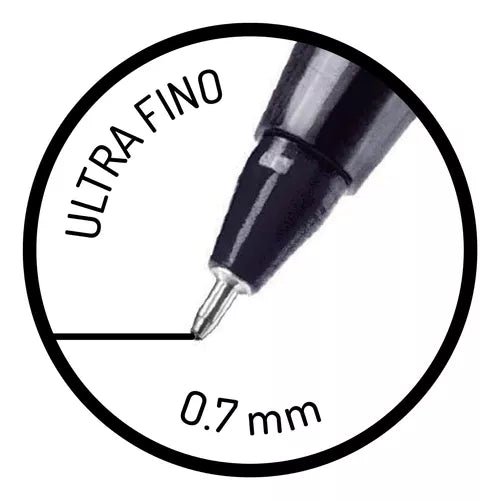 Bolígrafo Pluma Bic Cristal Punto Ultrafino 0.7 Mm 15 Piezas