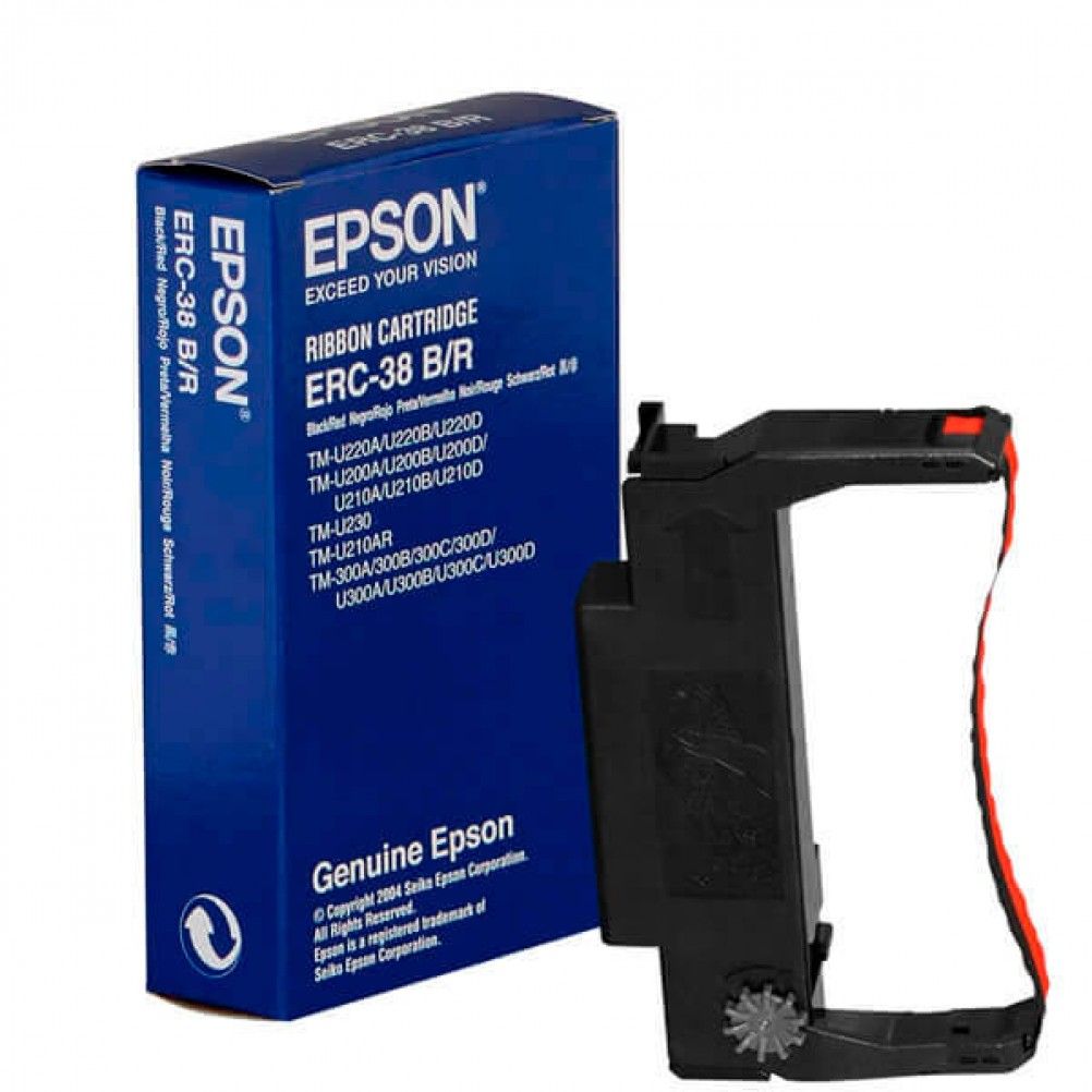 Cinta Epson ERC-38BR Negro/ Rojo