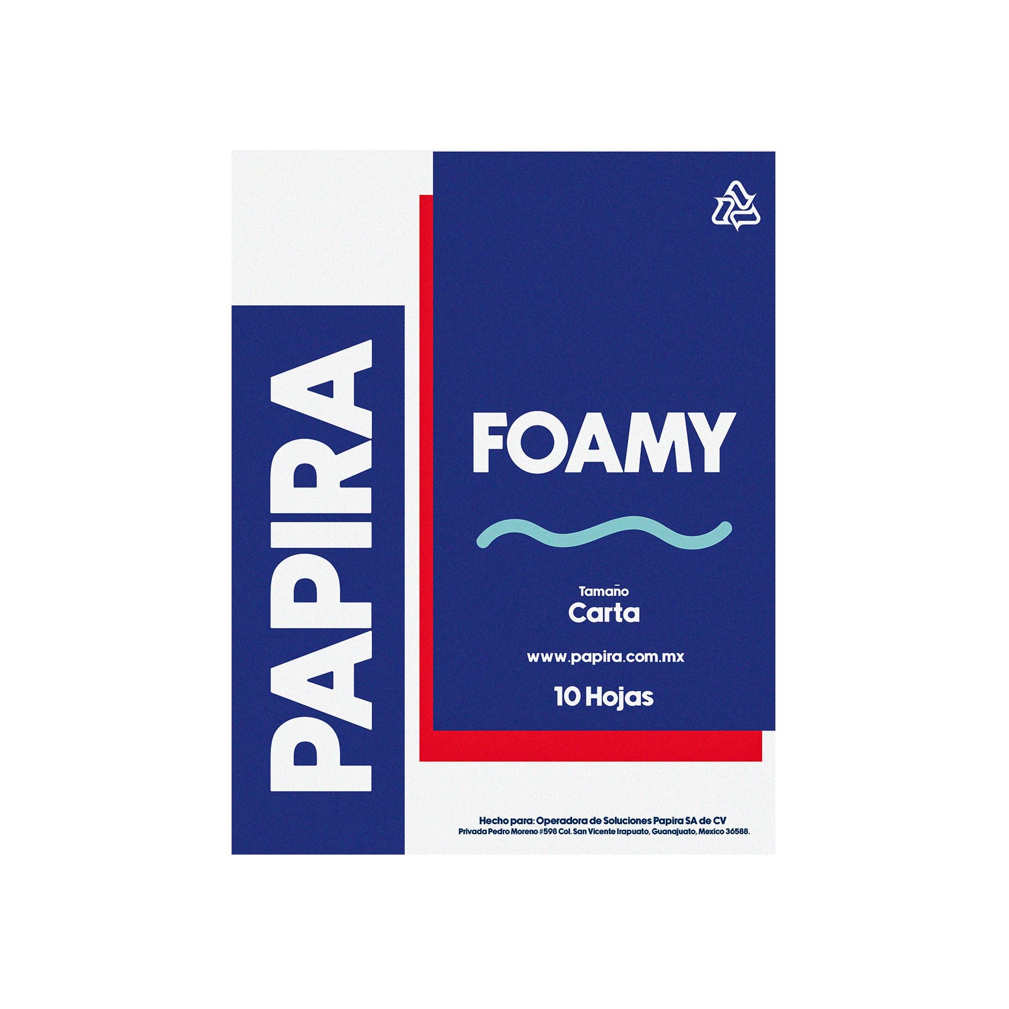 Foamy Liso Papira Tamaño Carta Colores Surtidos 10 Hojas