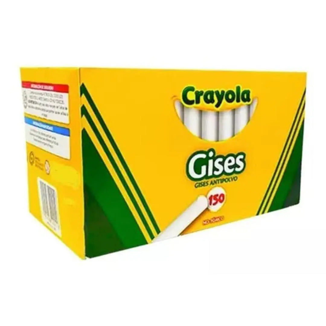 Gises Blancos Crayola Antipolvo Anti Polvo Caja Con 150 Pzs