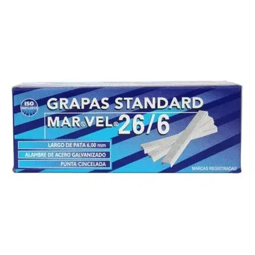 Grapas Standard Marvel 26/6 Fifa Caja Con 5000 Grapas