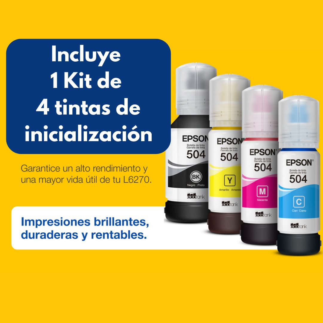 Impresora Multifuncional Epson EcoTank L6270 Color Inyección De Tinta Inalámbrica Dúplex