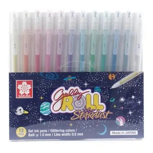 Kit De Plumas De Gel Sakura Gelly Roll Stardust 12 Colores