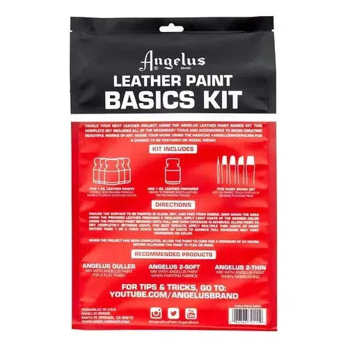 Kit Pintura Acrílica Angelus Piel Leather Paint Basics Kit