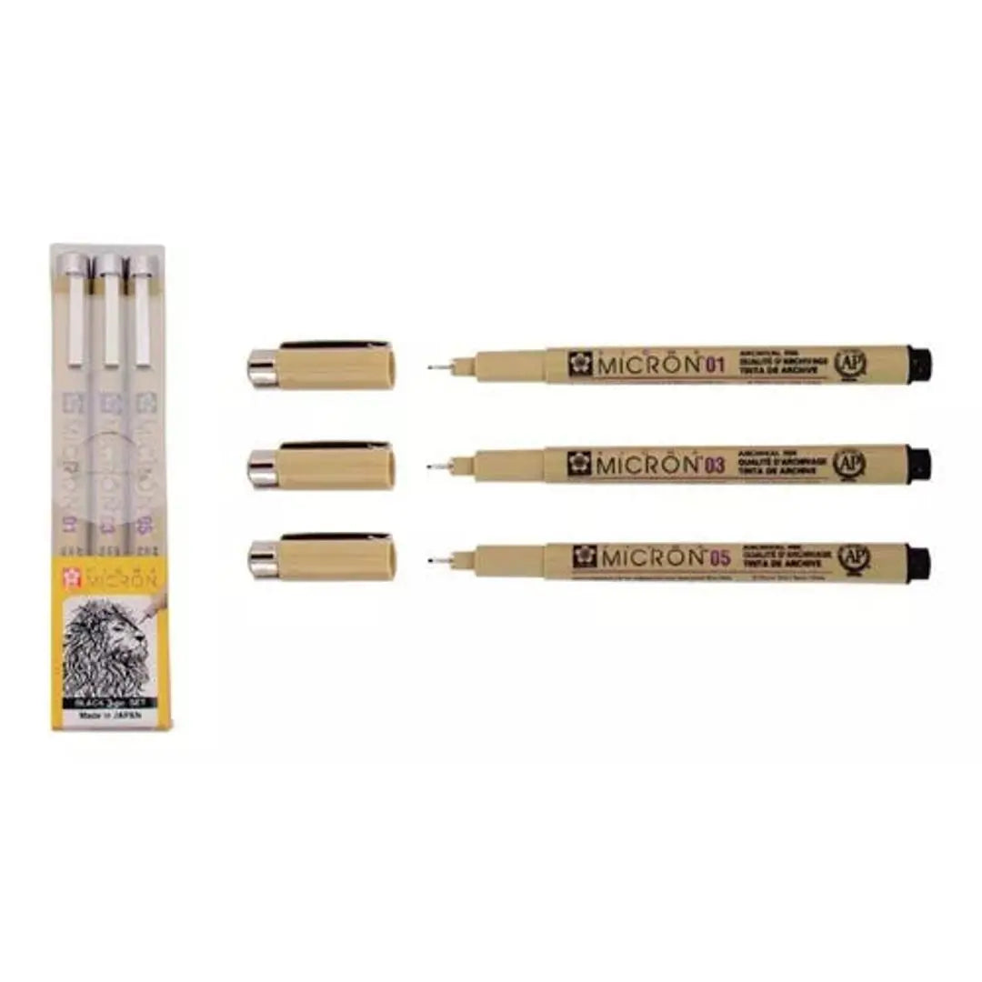 Kit Estilógrafo Pigma Micron Tinta Negra con Puntas Diferentes