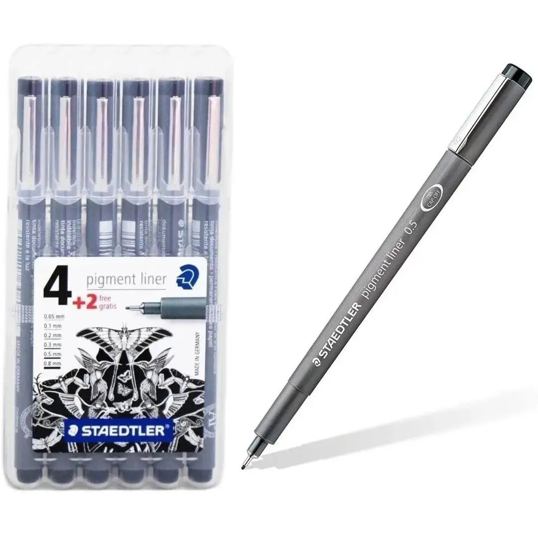 Estilógrafo Staedtler Kit Tinta Negra Puntas Diferentes