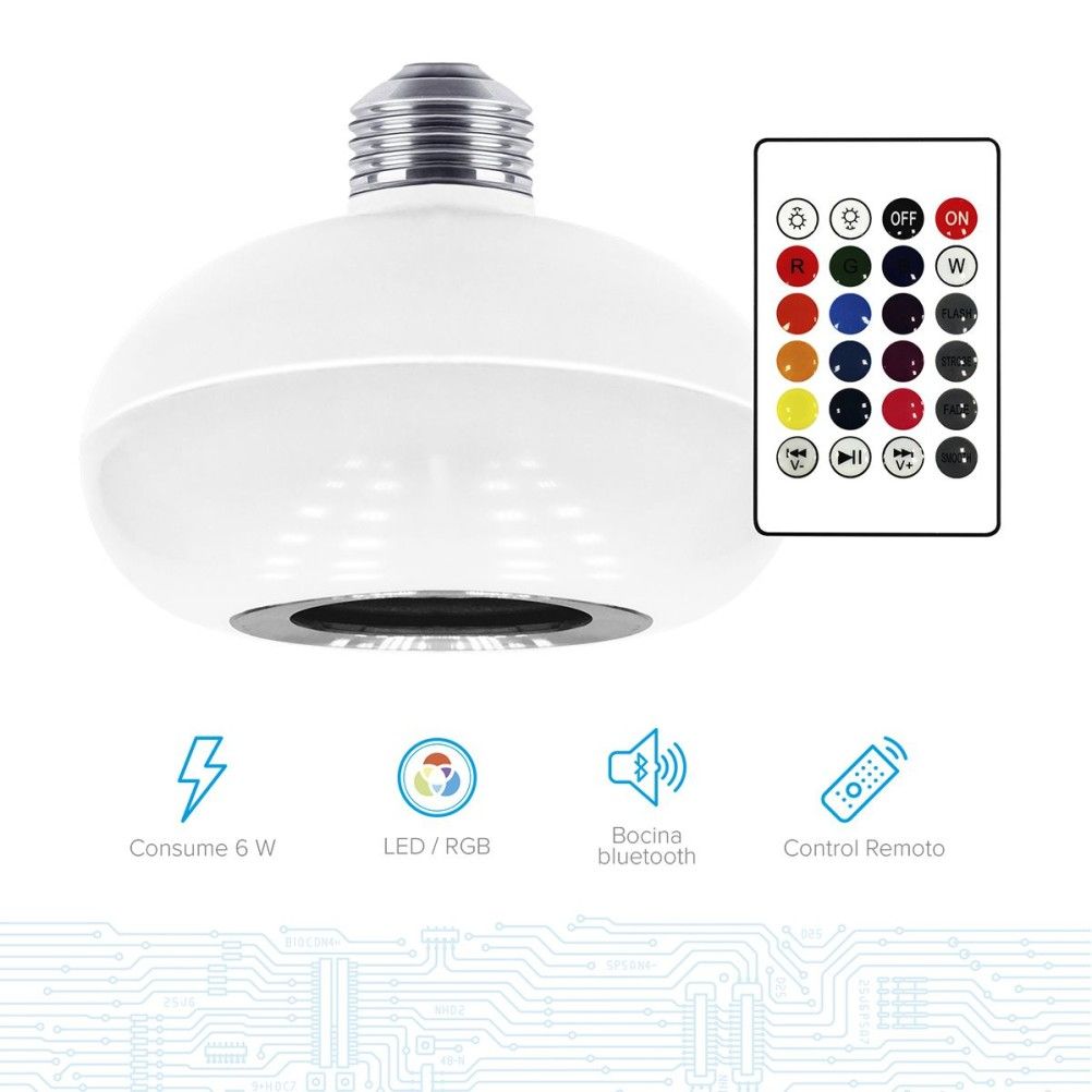 Foco Inteligente Steren LAM-BOC Potencia 6.5W Flujo Luminoso 806 lm Iluminación RGB Material Policarbonato Color Blanco