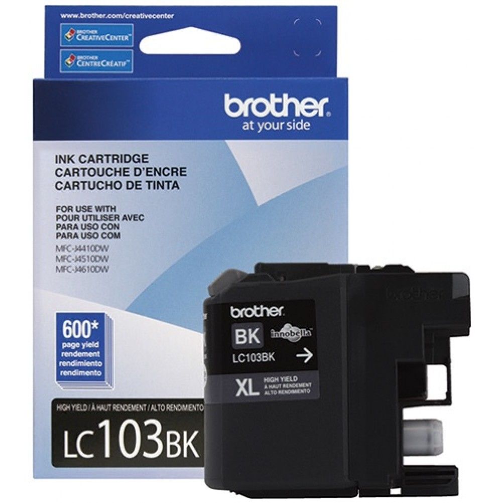 CARTUCHO BROTHER LC103BK NEGRO, 600 PÁGINAS