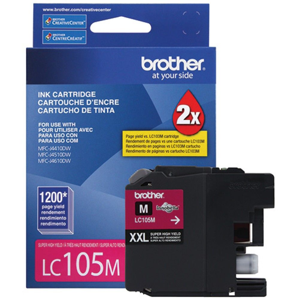 Cartucho de Tinta Brother LC105M Magenta 1200 Pagina(s) MFC-J4510DW