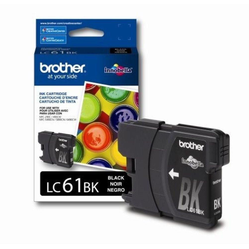 Cartucho de Tinta Brother LC61BK Negro 450 Pagina(s) DCP-165C, 385C