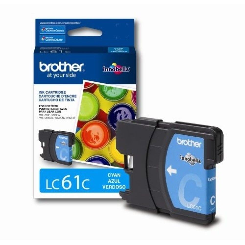 Cartucho de Tinta Brother LC61C Cian 325 Pagina(s) DCP-165C, 385C