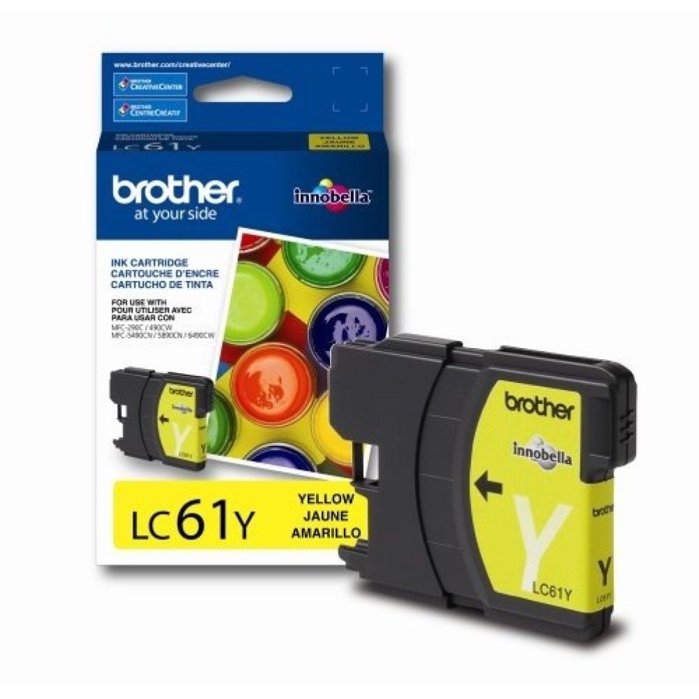 Cartucho de Tinta Brother LC61Y Amarillo 325 Página(s) DCP-165C, DCP-385C