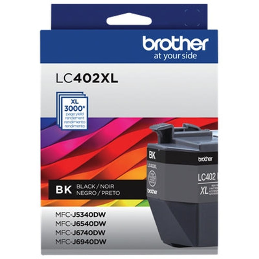 Cartucho de Tinta Brother LC402XLBK Negro 3000 Pagina(s) CJ6940DW, MFC-J6540DW