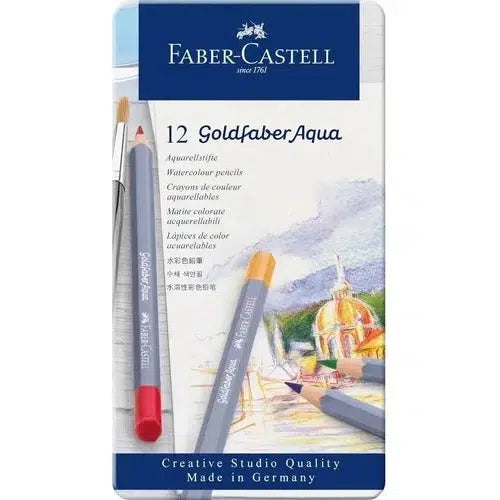 Lápices Colores Acuarelables Faber Castell Goldfaber Aqua 12