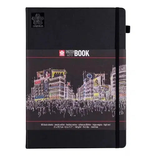 Libreta Sakura Sketch Book Hoja Negra 21 X 29 Cm 140 G 80 H