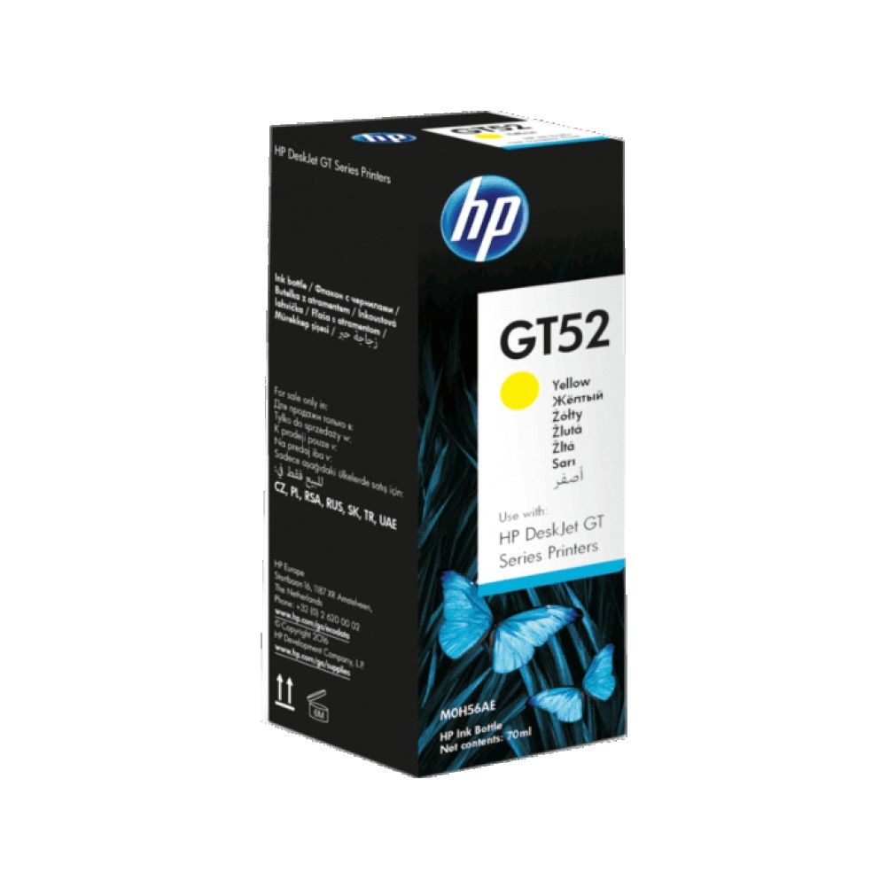 Tinta HP Original GT52 Amarilla M0H56AL