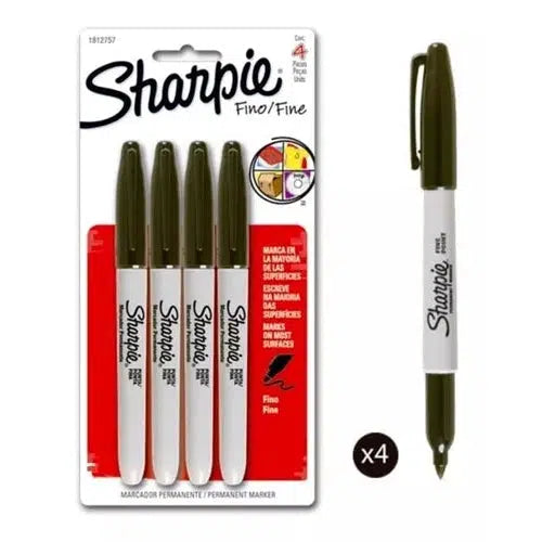 Marcador Permanente Sharpie Punto Fino 4 pzas