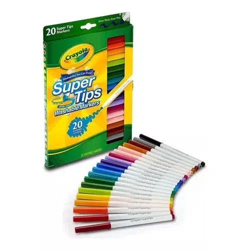 Marcadores Plumones Crayola Super Tips Lavables 20 Colores