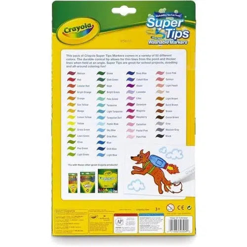 Marcadores Plumones Crayola Super Tips Lavables 50 Colores