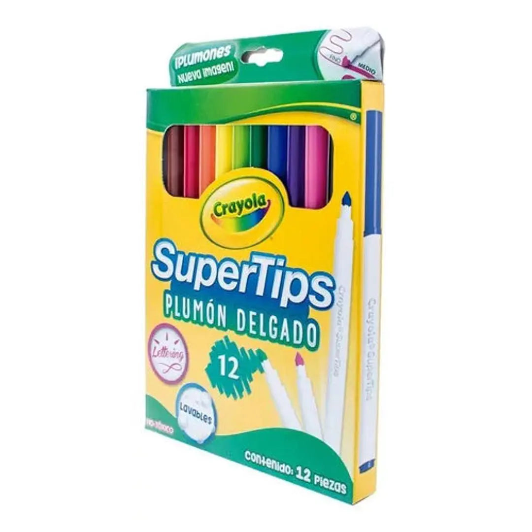 marcadores plumones crayola super tips