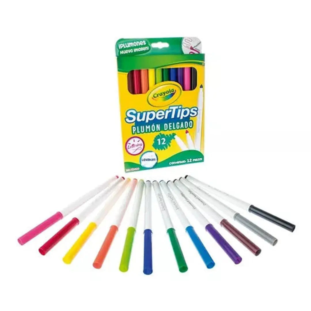 marcadores plumones crayola super tips