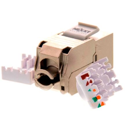 Modulo Blindado Nexxt Solutions Keystone Jack Cat6A S/FTP Tipo 110 Herramienta de perforacion sin herramientas